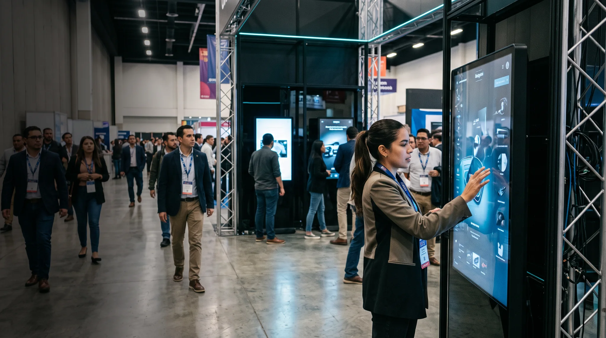 Experiencia interactiva con una pantalla touch
